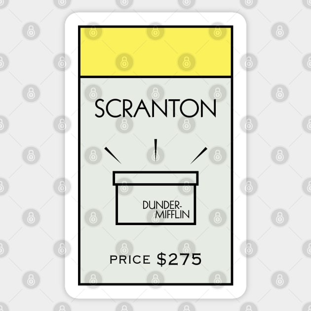 Scranton Property Card Sticker by huckblade